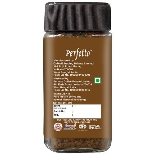 Perfetto Flavoured Instant Coffee - Gooey Caramel, 50 g Jar-2.webp